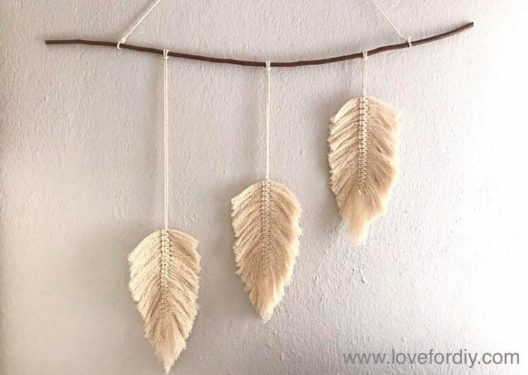 Diy Macrame Feather Wall Hanging Tutorial For Beginners Lovefordiy - How To Make A Macrame Feather Wall Hanging Tutorial For Beginners